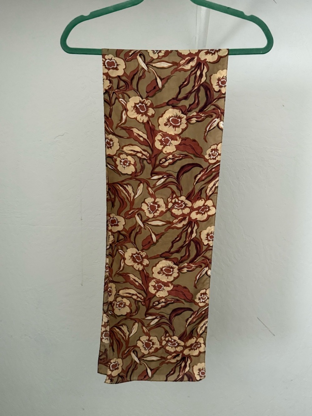 Bundle 3 for 50% off Vintage (1980s?) Retro Muted Floral Oblong Silk Scarf